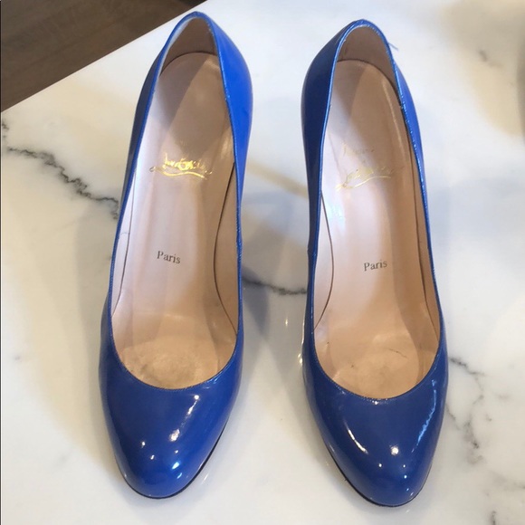 christian louboutin blue pumps
